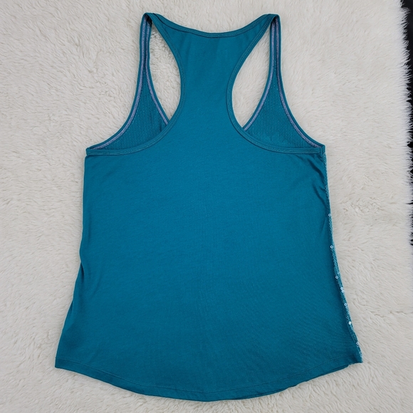 Aeropostale Clear Sequins Flower Racerback Top - Picture 7 of 14